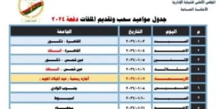 النيابة الإدارية تعلن مواعيد سحب وتقديم ملفات مسابقة معاون نيابة دفعة 2024 - وضوح نيوز