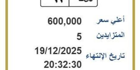 تخطت نصف مليون جنيه.. المرور تطرح التزايد على لوحة سيارة مميزة - وضوح نيوز