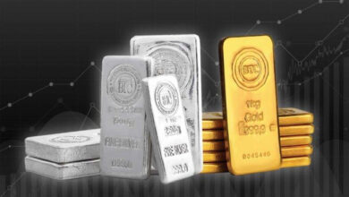 اضطرابات أسواق الأسهم العالمية تدفع الذهب للارتفاع والفضة للتراجع وسط تباين شهية المخاطرة