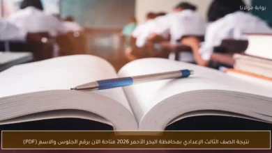 نتائج الصف الثالث الإعدادي بمحافظة البحر الأحمر 2026 متاحة الآن برقم الجلوس والاسم عبر PDF