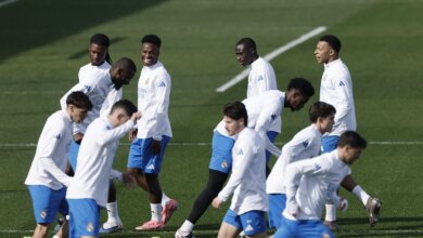 7 غيابات عن مران ريال مدريد قبل موقعة مانشستر سيتي وتطورات موقف مبابي