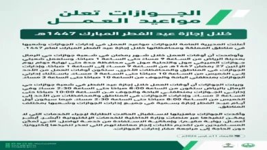 الجوازات تعلن عن مواعيد العمل الاستثنائية خلال عيد الفطر: تغييرات مهمة للمتقدمين والمراجعين