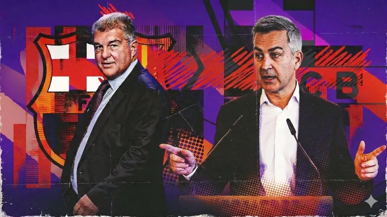 فونت ولابورتا يواجهان أول تحدي أمام جماهير برشلونة وسط الحرب الكلامية